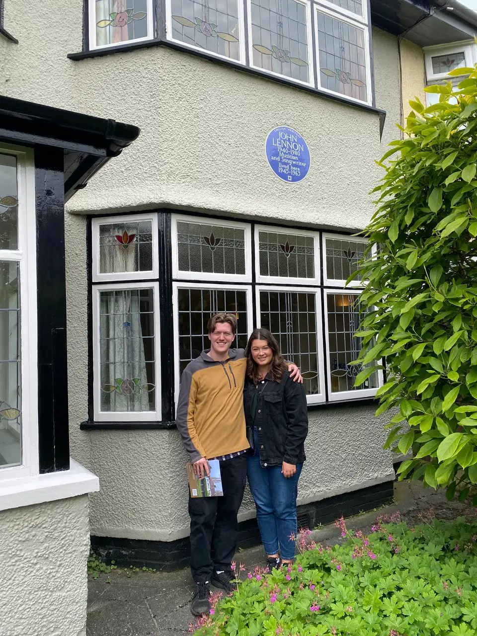 Ella and Rob visiting John Lennon's house