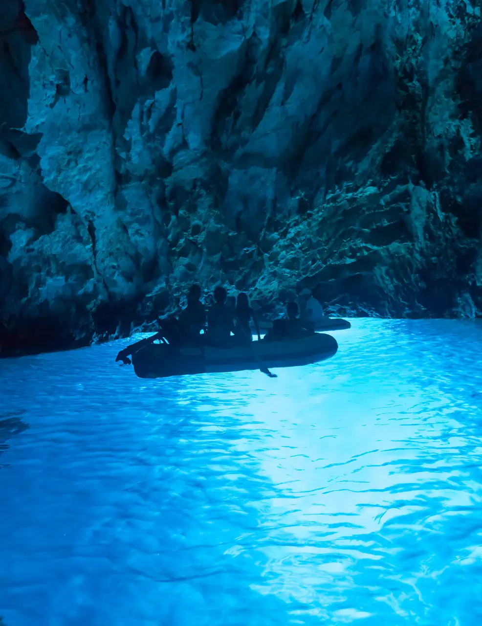 Inside the Blue Cave in Croatia