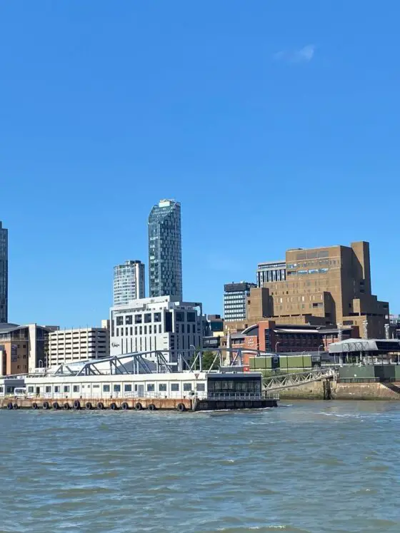 The Liverpool skyline as seen from the River Mersey