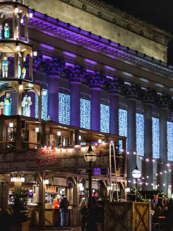 Christmas markets and lights in Liverpool