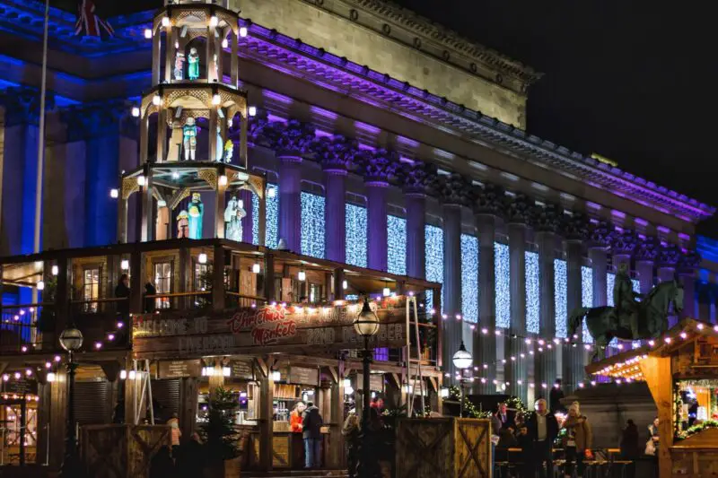 Christmas markets and lights in Liverpool