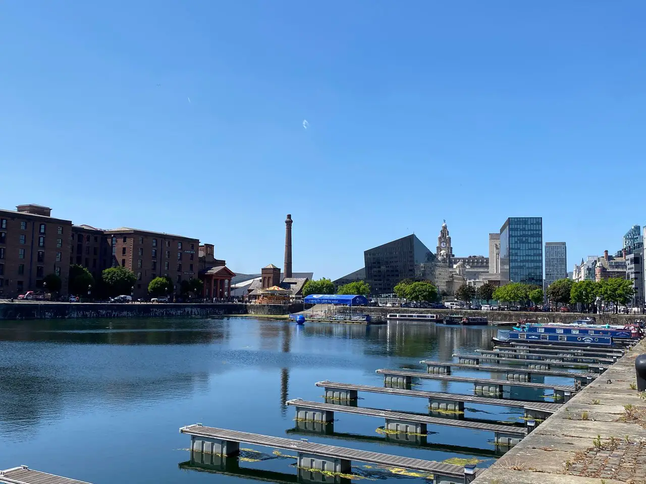 Liverpool docks on a sunny day
