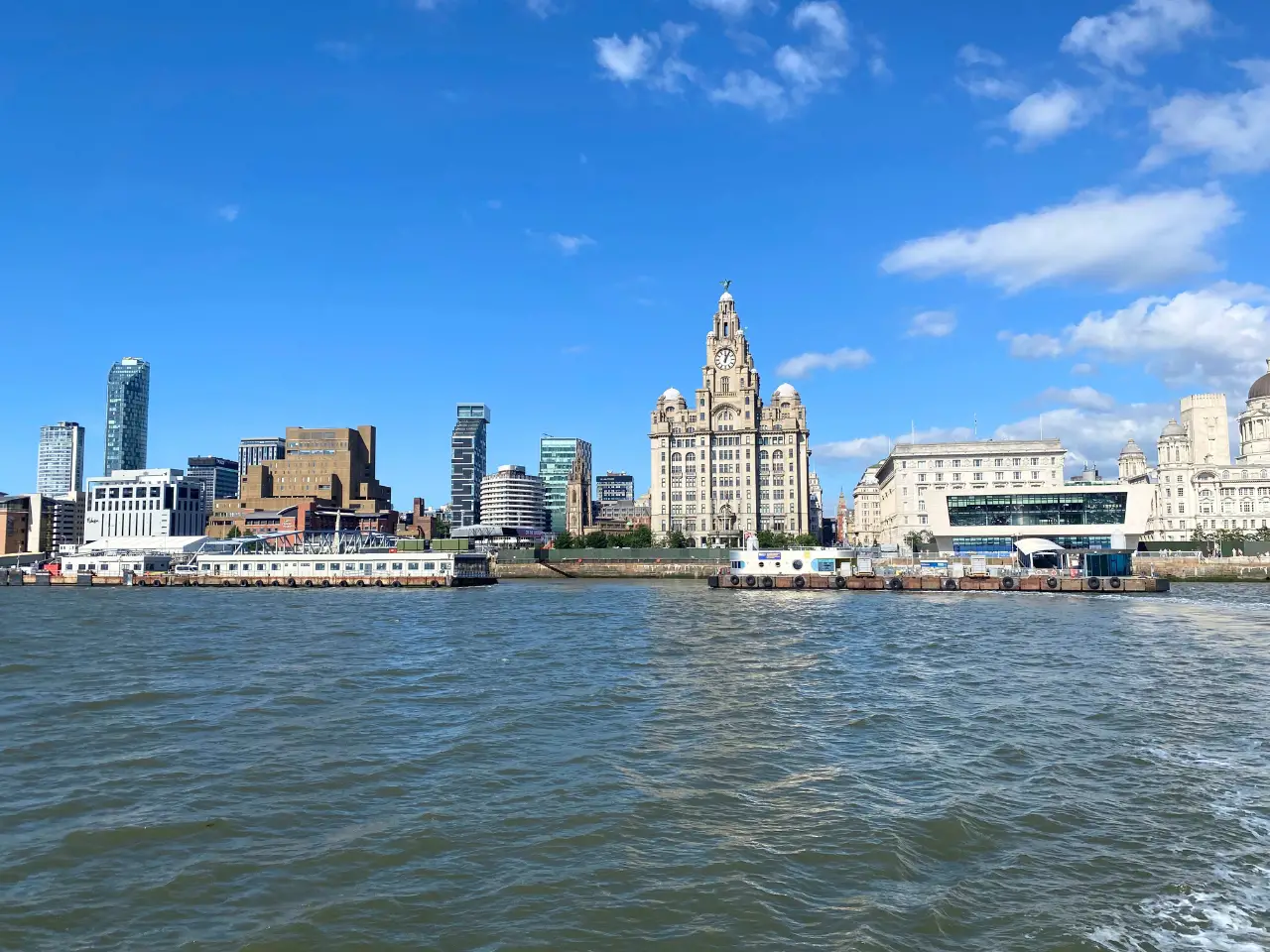 Royal Liver Building from the Mersey River