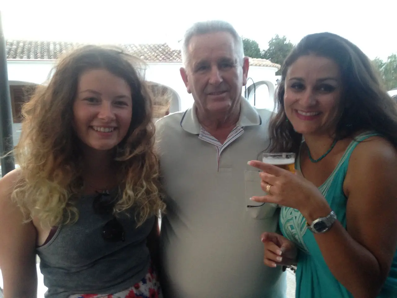 Ella with her Spanish host family whilst she was living in Denia Spain