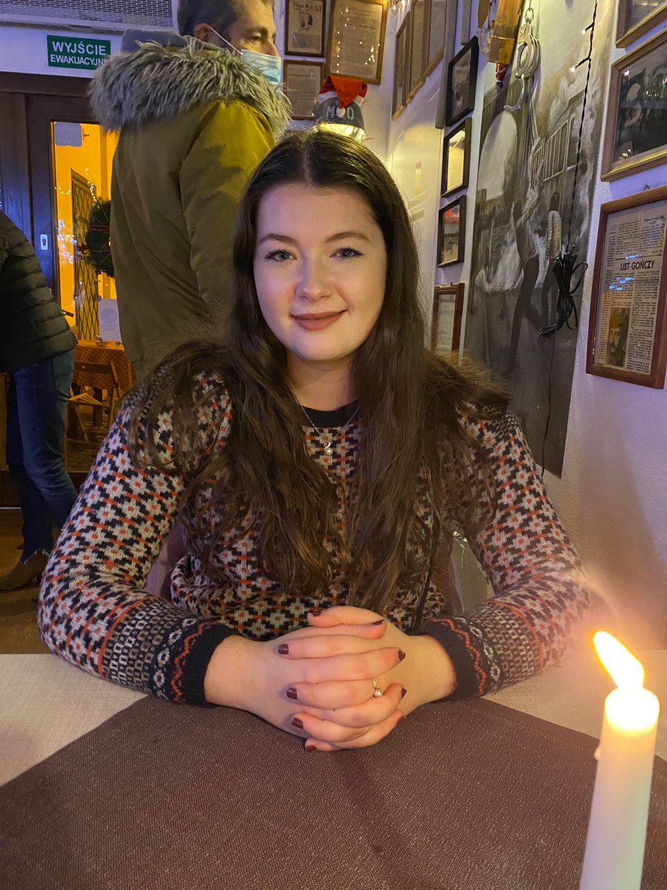 Ella dining at Konspira restaurant during her weekend in Wroclaw